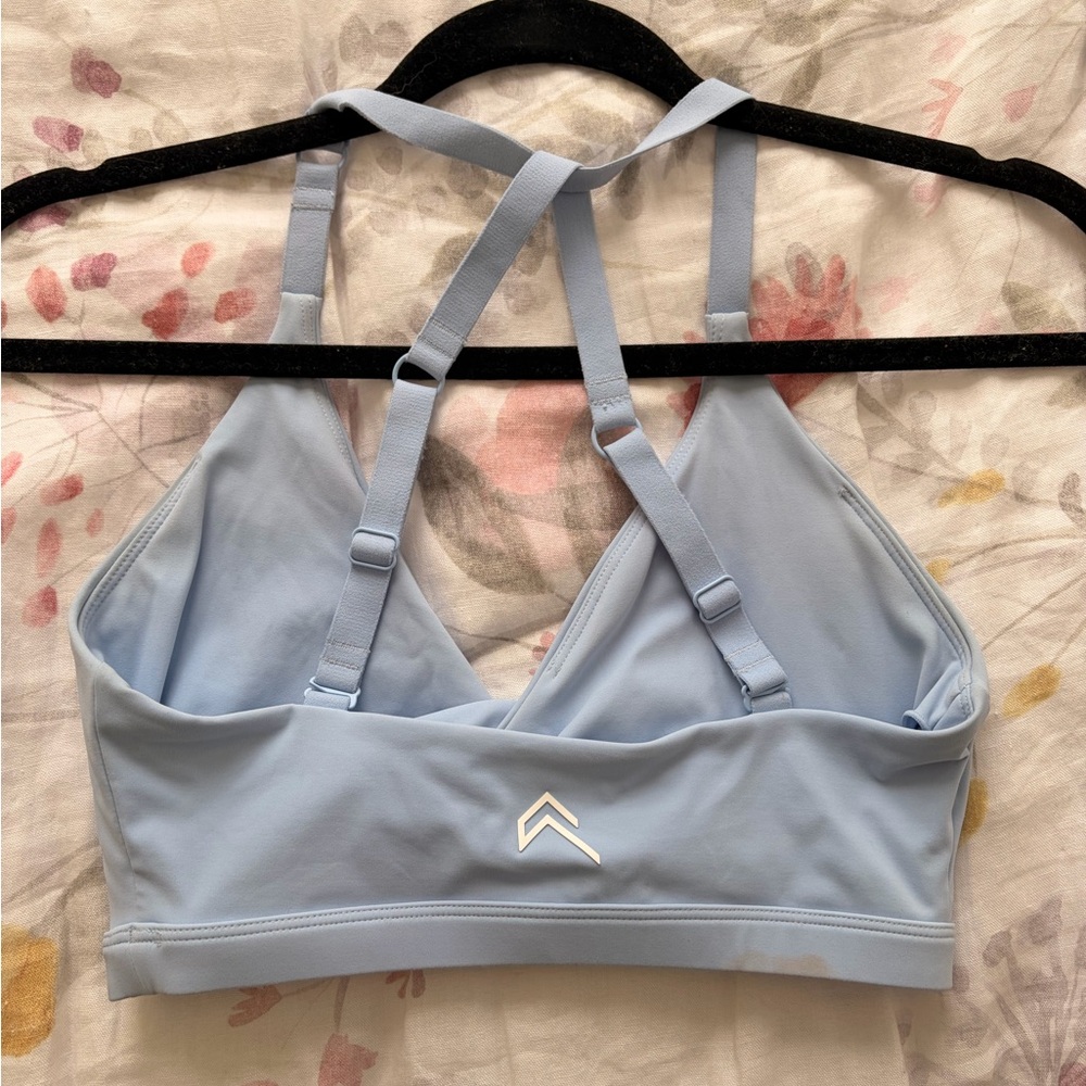 Oner Active Unified Twist Sports Bra in Powdered Blue - Picture 2 of 4